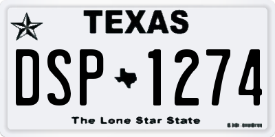 TX license plate DSP1274