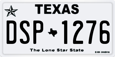 TX license plate DSP1276