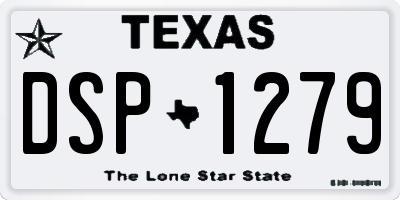 TX license plate DSP1279