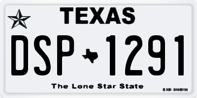 TX license plate DSP1291