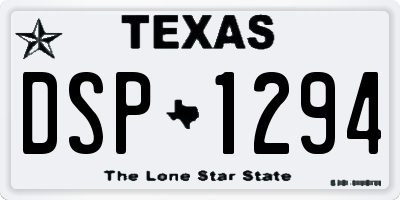 TX license plate DSP1294
