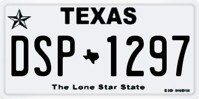 TX license plate DSP1297