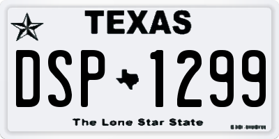 TX license plate DSP1299