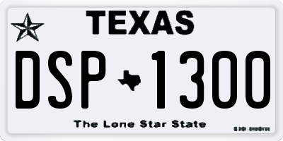 TX license plate DSP1300