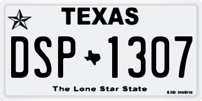 TX license plate DSP1307