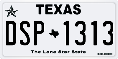 TX license plate DSP1313