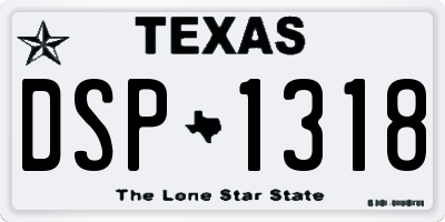 TX license plate DSP1318