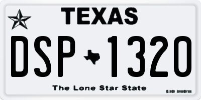 TX license plate DSP1320