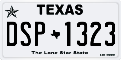TX license plate DSP1323