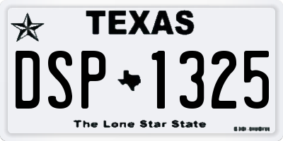 TX license plate DSP1325