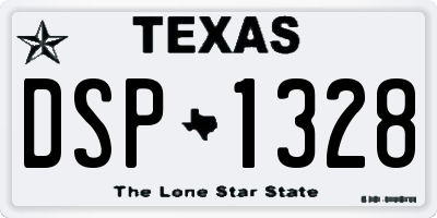 TX license plate DSP1328