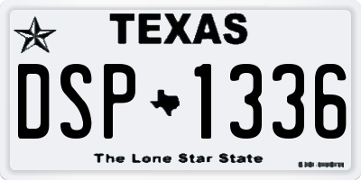TX license plate DSP1336