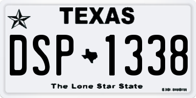 TX license plate DSP1338