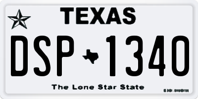 TX license plate DSP1340