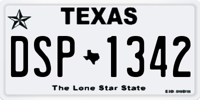 TX license plate DSP1342
