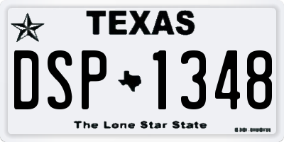 TX license plate DSP1348