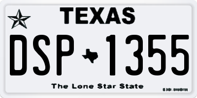 TX license plate DSP1355