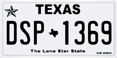 TX license plate DSP1369