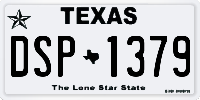 TX license plate DSP1379