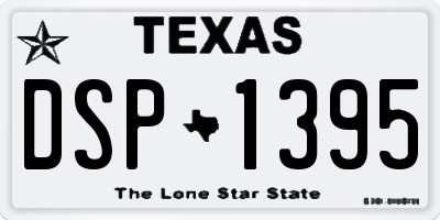 TX license plate DSP1395