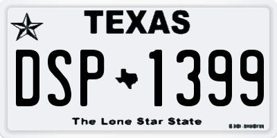 TX license plate DSP1399