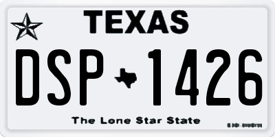 TX license plate DSP1426