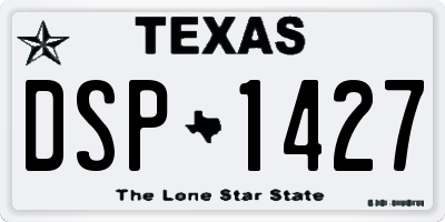 TX license plate DSP1427