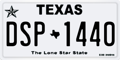 TX license plate DSP1440