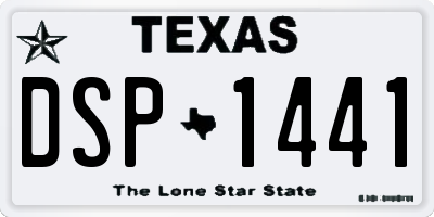 TX license plate DSP1441