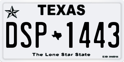 TX license plate DSP1443