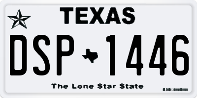 TX license plate DSP1446