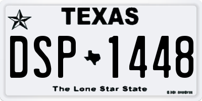 TX license plate DSP1448