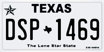 TX license plate DSP1469