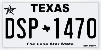 TX license plate DSP1470