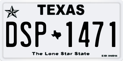 TX license plate DSP1471