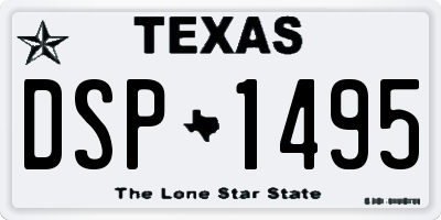 TX license plate DSP1495
