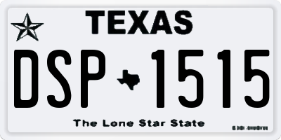 TX license plate DSP1515