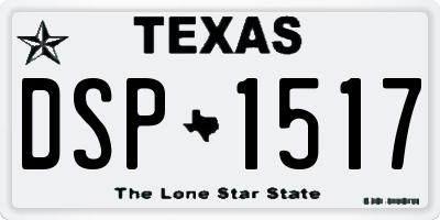 TX license plate DSP1517