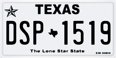 TX license plate DSP1519