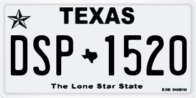 TX license plate DSP1520