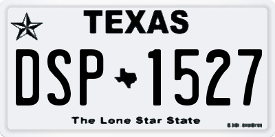 TX license plate DSP1527
