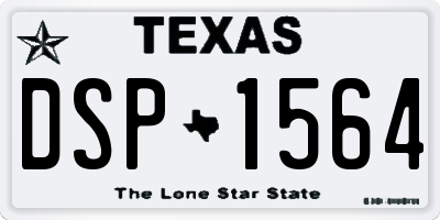 TX license plate DSP1564