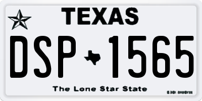 TX license plate DSP1565