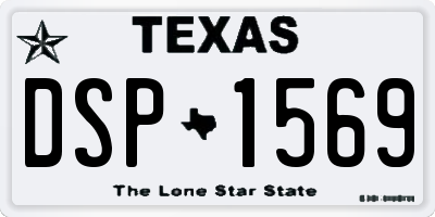 TX license plate DSP1569