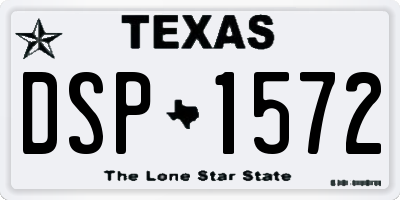 TX license plate DSP1572