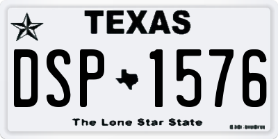 TX license plate DSP1576