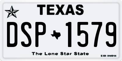 TX license plate DSP1579