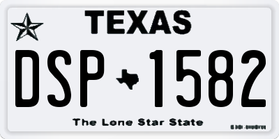 TX license plate DSP1582
