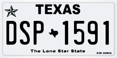 TX license plate DSP1591