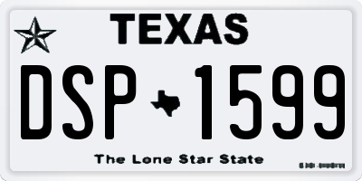 TX license plate DSP1599